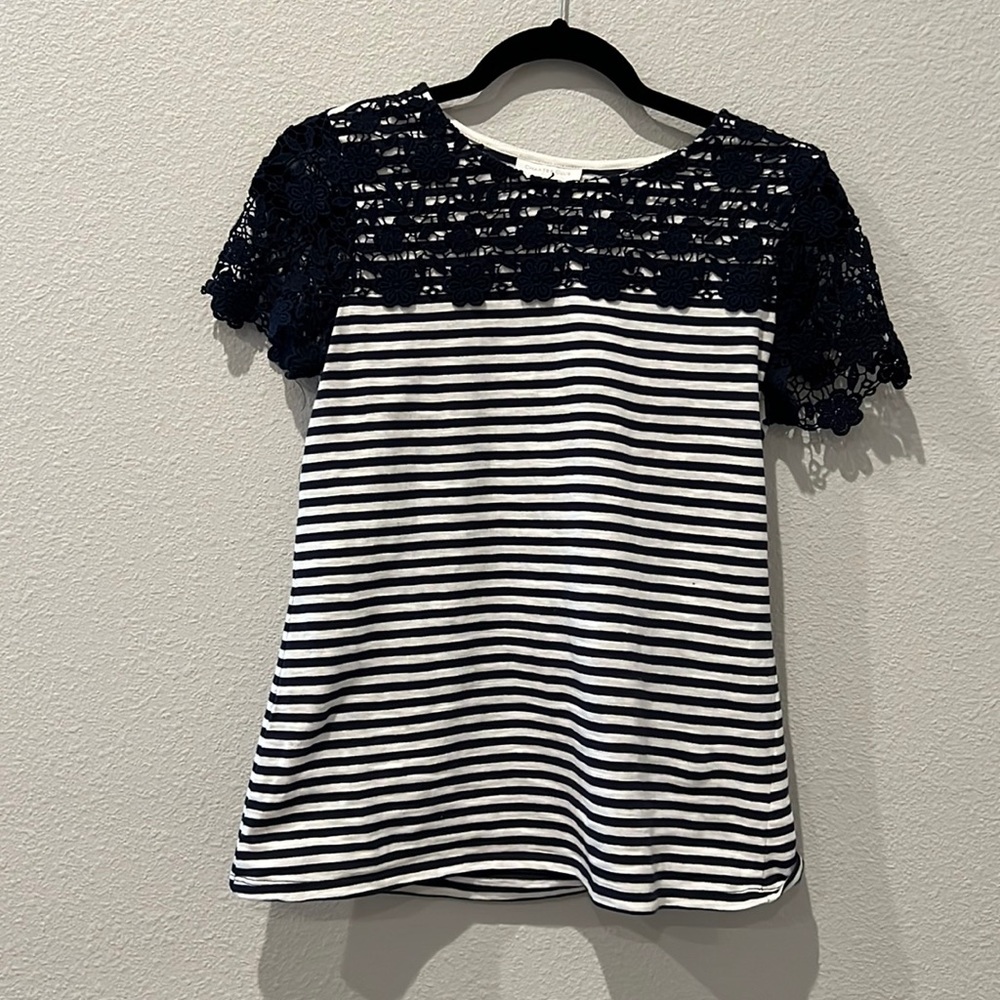 Blue and white shirt